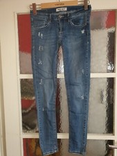 Tolle Damen Jeans Hose Gr 36 Blau Used Destroyed Look Tally Weijl stretch Top