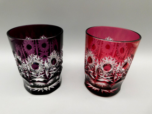 Vintage bleikristall glas - ,