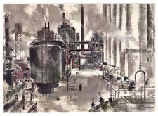 Künstler-AK "Das Ruhrgebiet"