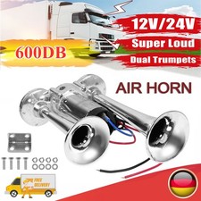 600DB Fanfare Hupe Druckluft Horn Nebelhorn mit Kompressor 12V PKW LKW Bus Boot