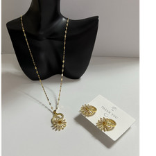 Goldfarbenes schmuckset aus - goldfarbenes,