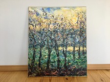 Sonnenuntergang Landschaft Ölgemälde auf Leinwand Original Wald Natur Gemälde