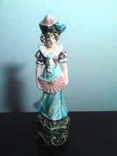 Porzellan- Figur Dame mit Fächer antik um 1900 gemarkt 4216 2x Pinselstriche