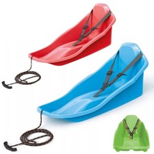 Kinderschlitten Bob Schlitten Rodel Schneegleiter Rückenlehne Kunststoff Zugseil