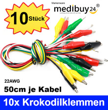 10x Krokodilklemmen