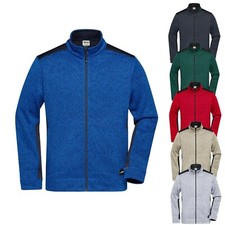 Herren Strick-Fleecejacke Fleece Jacke Pflegeleicht Strickjacke Übergröße XS-6XL