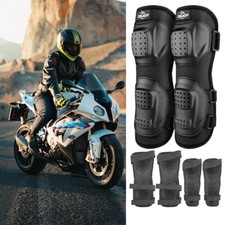 4pcs/Set Motorrad Knie Schienbein und Ellenbogen Protektoren Schutz Schutz DE