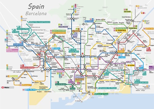 Barcelona metro karte - metro,
