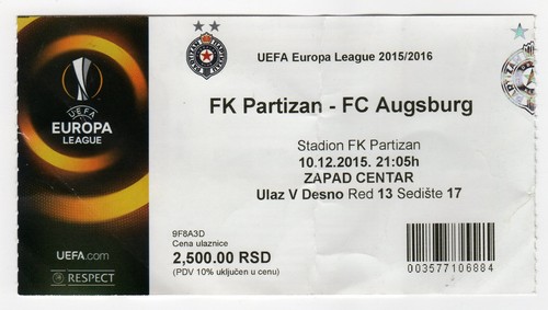 Ticket partizan belgrad - ticket,