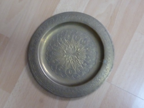 Vintage messing wandteller - messing,