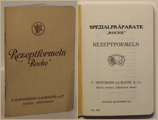 Rezeptformeln Spezialpräparate "Roche" 1912 Medizin Fachwissen Arzt Studium sf