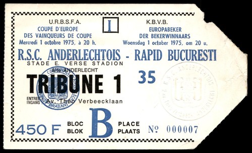 Ticket 1975 rsc anderlecht - ticket,