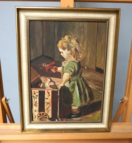 Gemälde kind mädchen mit - gemälde,