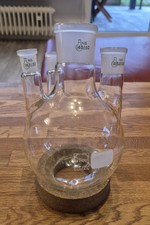 Vierhalskolben 1000 ml 2x NS 14,5/23,  1x  NS 29/32 und 1x NS 45/40 Schott