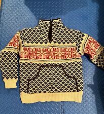 Pullover Troyer Schurwolle Nepal Mit Fleece Gefüttert Dick Warm Schnee Ski 