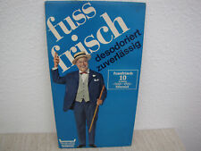 fuss frisch Reklame Aufsteller Werbung Werbeschilder Pappe 50er / 60er Jahre