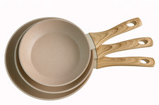 Hakal 3-teilig Bratpfanne Set 20/24/28cm Pfannenset Induktion Antihaft