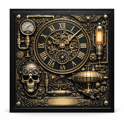 Steampunk metall schild cls - metall-schild,