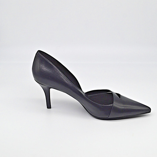 Nine west black leather heels - nine,