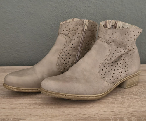 Rieker damen stiefelette beige - rieker,