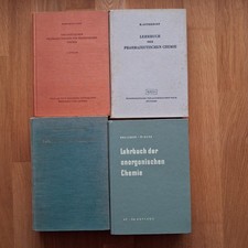 4 Lerhbücher für pharmazeutischen, anorganischen Chemie,Pharmakognosie +Grundzüg