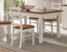 Esstisch weiß Pinie und Eiche