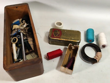 uralt Nähkasten Nähkästchen Schub Schneider Nähmaschine Vesta Lot Nähzeug