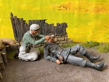 2 deutscher und Krankenschwester aus Resin 3 d drucker handbemalt 1:16