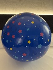 XL blauer Wasserball mit Sternen Strandball aufblasbar
