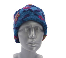Unikat Mütze Musterwalkstoff