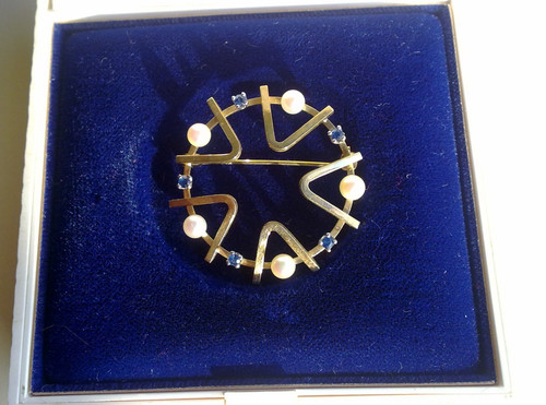 585 gold 14kt art - art, brosche