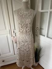Mango Häkelkleid Beige Sehr Edel