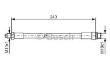 476421H, BOSCH, Bremsleitung für Bremsen vorne li/re, für Renault, 1987476421