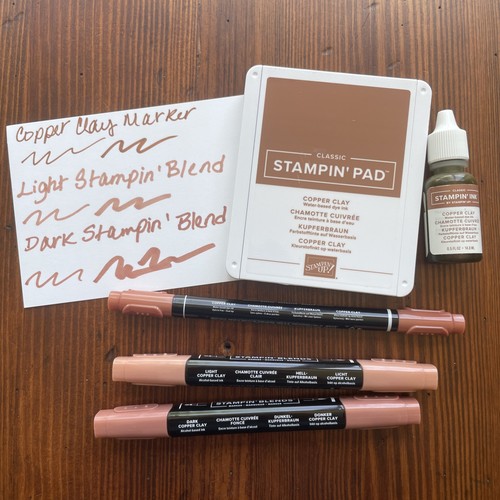 Stampin copper clay ink - up!,