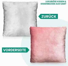 4er Set Dekokissen Samt Kissen