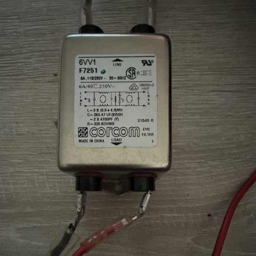 Corcom emi filter 250v - filter, 6a