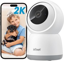 ieGeek 5MP Überwachungskamera Innen,Katzen Hunde Kamera,2.4G/5GHz WLAN Kamera