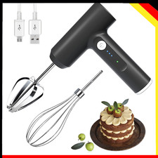 Elektrische Handmixer Edelstahl Schneebesen USB Wiederaufladbare Küche Handmixer