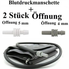 1Blutdruckmanschette+2xÖffnung5mm-4mm Ersatz für Oximeter Arm Blutdruckmessgerät