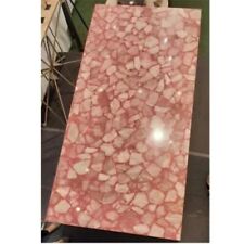 Rosenquarz Stein Tischplatte /