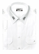 Pilotenhemd 1/2 Arm- kurzärmelig - mit besticktem Kragen Modern Fit von Hubertus