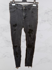 Amisu Jeans destroyed grau