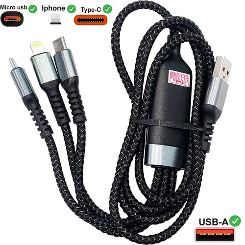 3in1 usb schnell ladekabel - usb,