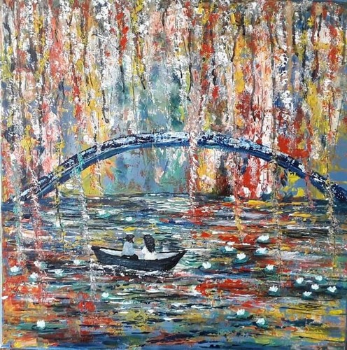 Sehnsucht gemälde acryl 50x50 - gemälde,