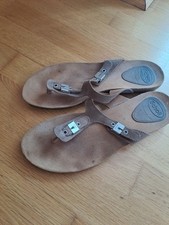 Sandalen Flip Flop braun Leder von Scholl Gr. 40