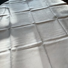 Rosafarbene Damasttischdecke, Irisette, 70er Jahre 