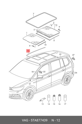 Touran 5t innendichtung - vw,