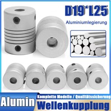 Wellenkupplung für CNC 3D-Drucker Modellbau Alu Welle Loch 3/4/5~10mm D19 * L25