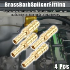 4 Stück 8mm - 6mm Gerade Geformte Widerhaken Messing Schlauchverbinder