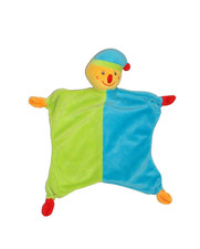 WIE NEU* Schmusetuch Clown Kasper Harlekin Schnuffeltuch Paradise Toys grün blau